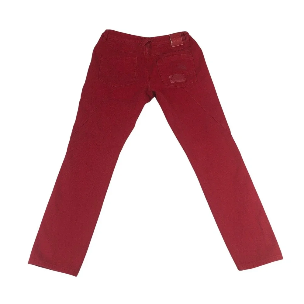 Born Fly Mens Red Denim Straight Leg Paneled Urban Streetwear Jeans Size 30x27